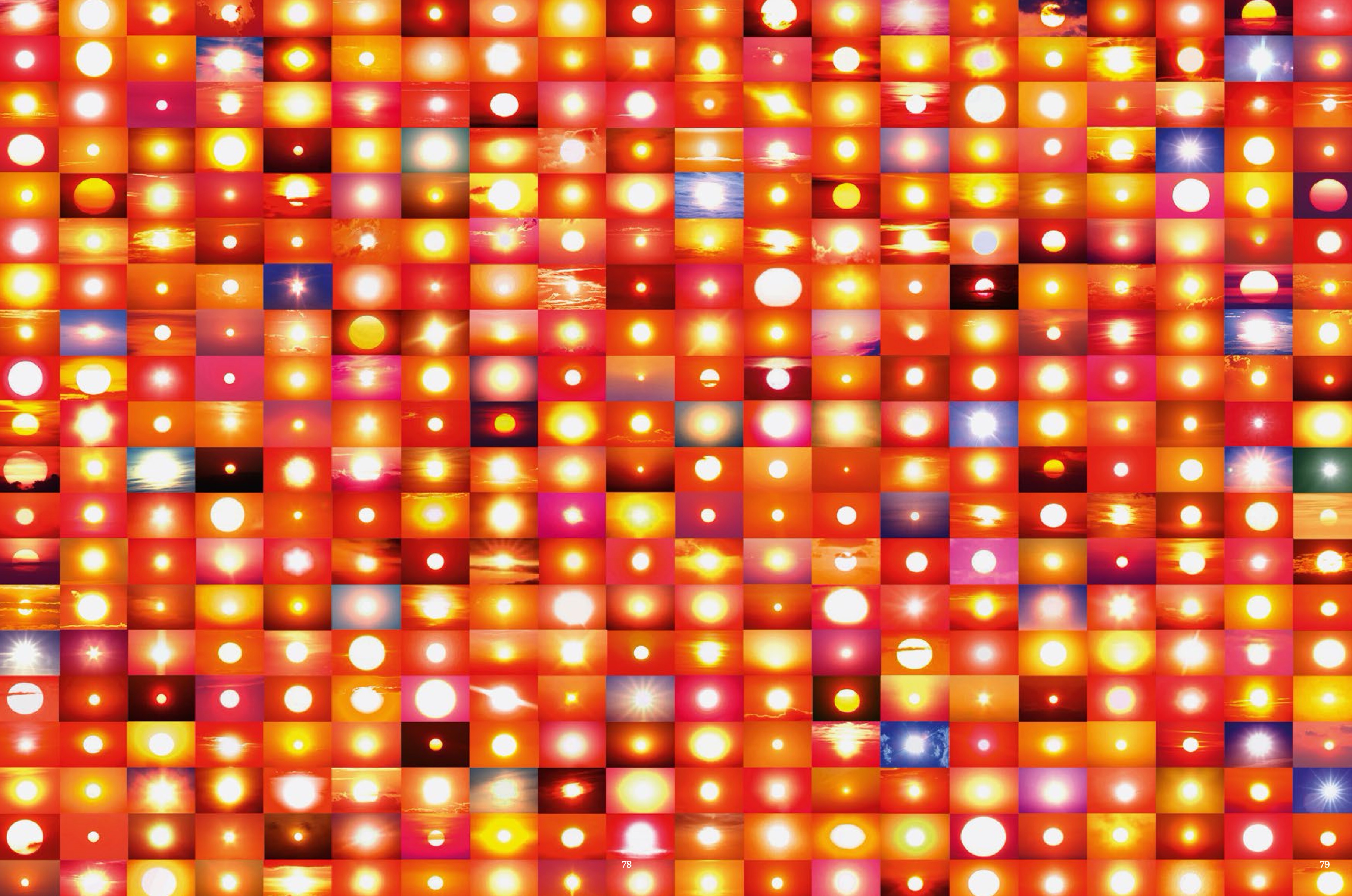 Penelope Umbrico — Suns from Sunsets from Flickr